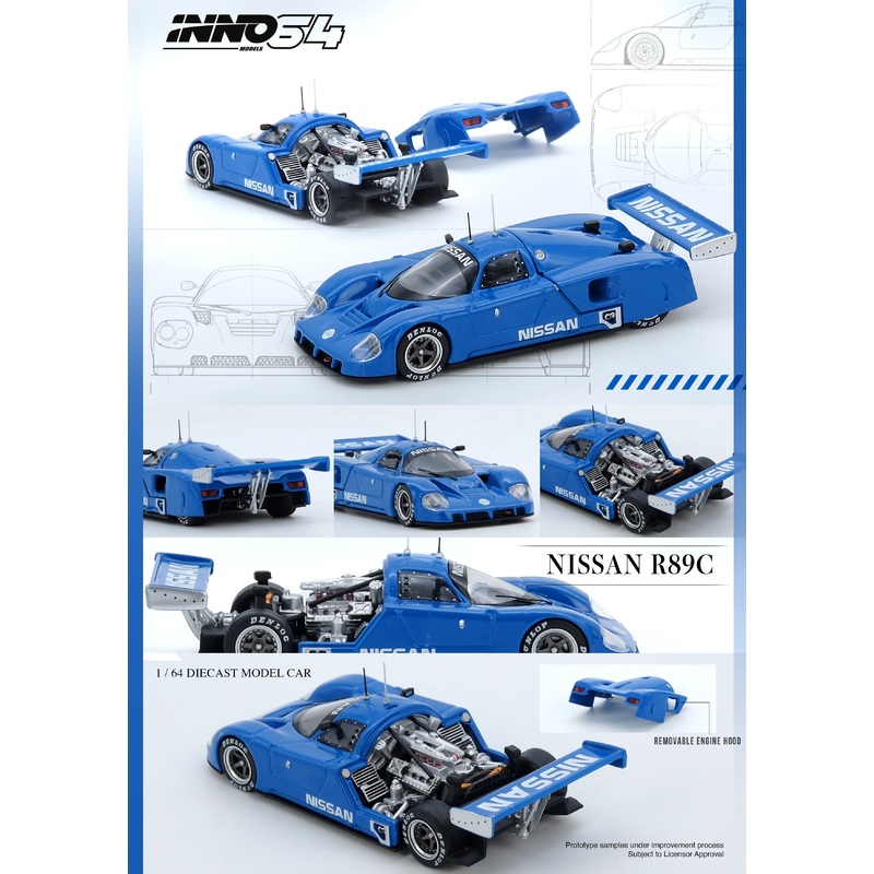 Inno64 1/64 NISSAN R89C Blue