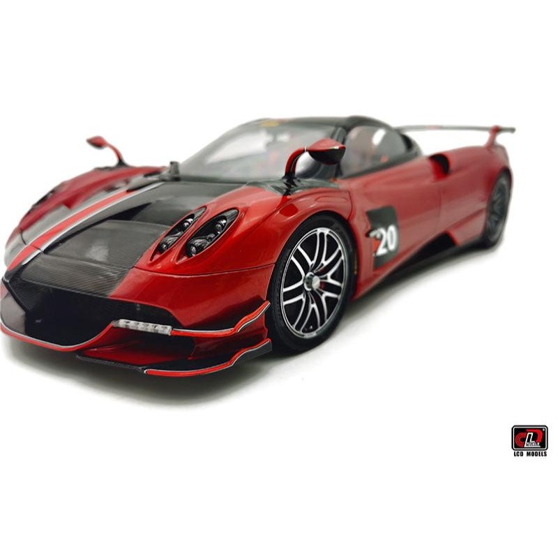 LCD Pagani Huayra BC Roadster Red & Carbon 1:18