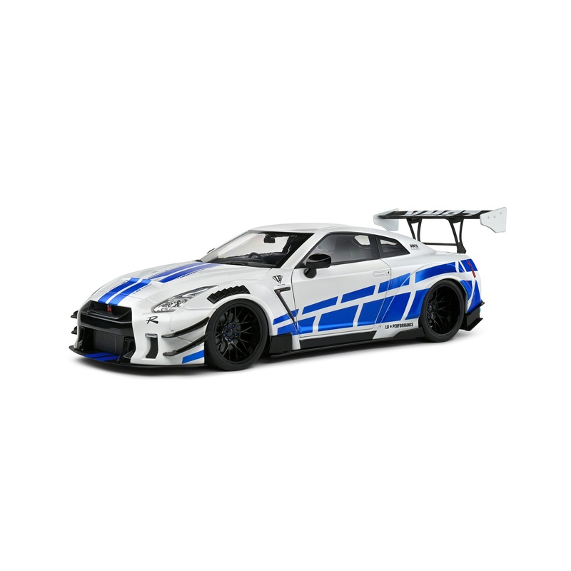 Solido 2024 Nissan GT-R (R35) W/ Liberty Walk Body Kit 2.0 For Paul Tribute White 1:18