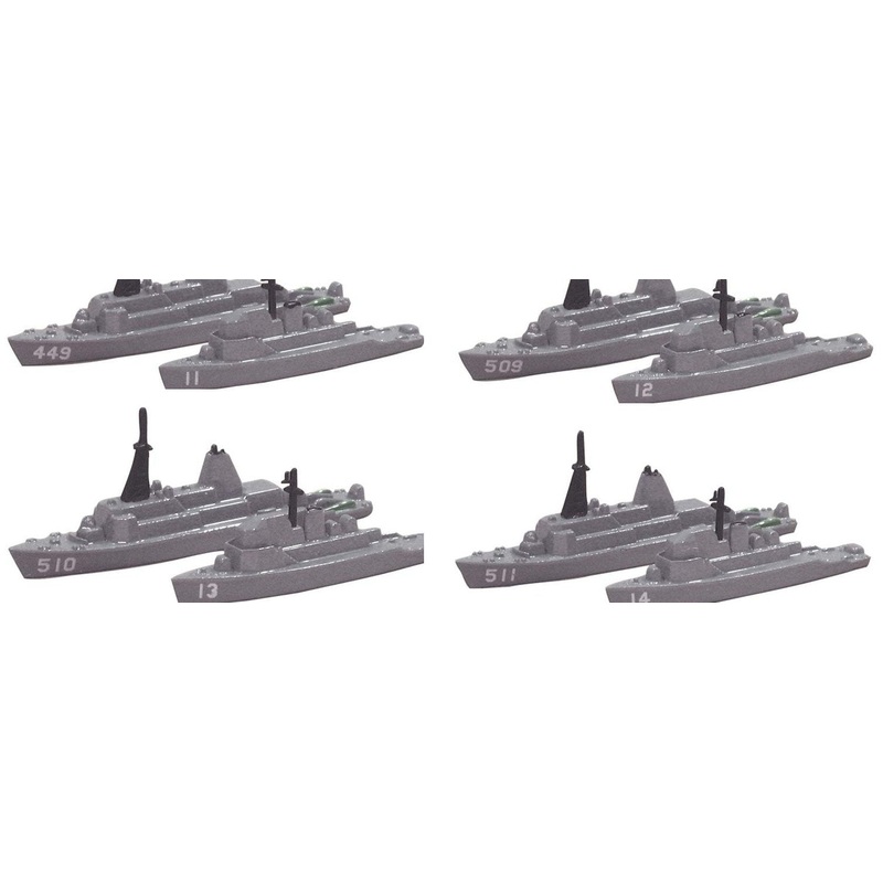 TRIANG USN Minesweeper Set 4 Types - 1:1200 Scale