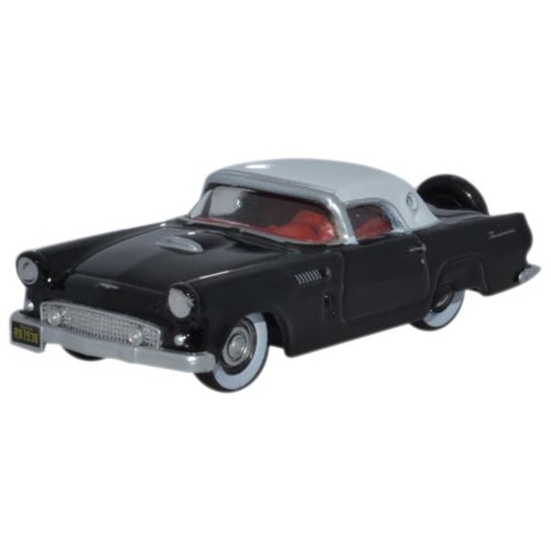 1956 Ford Thunderbird Raven Black_Colonial White - 1:87