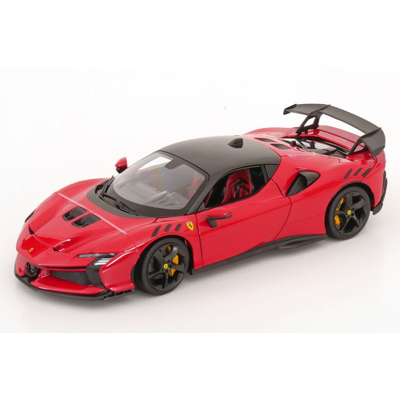 Bburago 2024 Ferrari SF90XX Stradale Rosso Corsa w/ Black Roof Ferrari Red 1:18