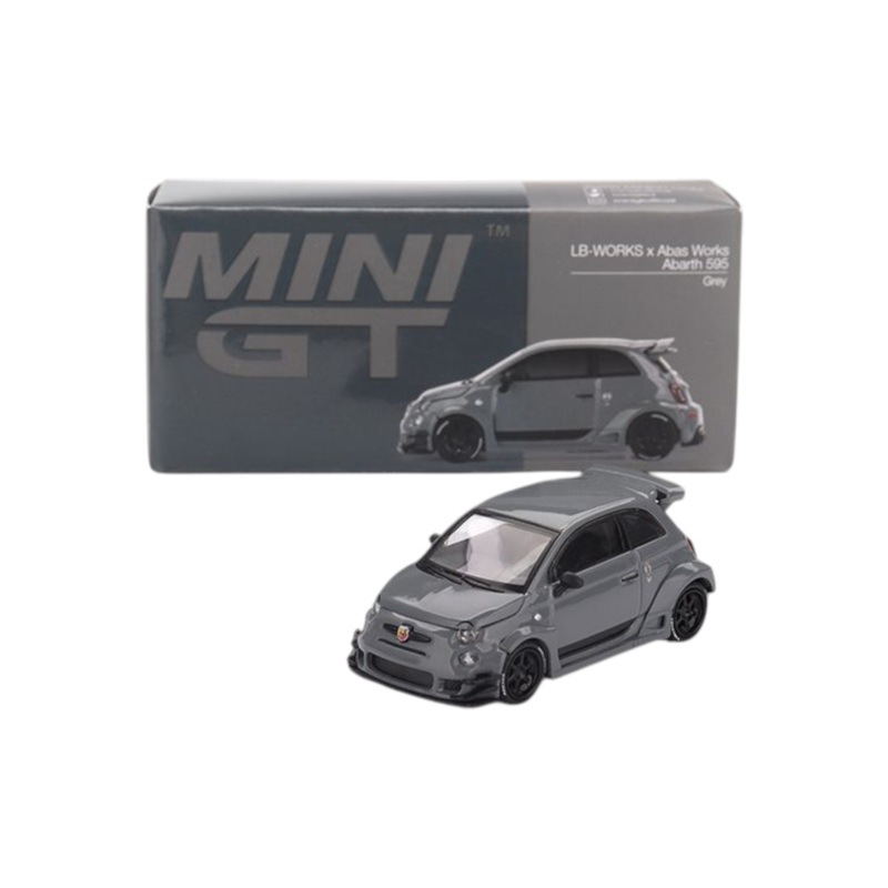 Mini GT LB-WORKS x Abas Works Abarth 595 (Grey) Code-995 1:64 Scale