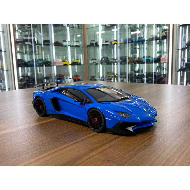1/18 Diecast Lamborghini Aventador SV LP 750-4  Blue Lemans | AUTOart | Full Opening