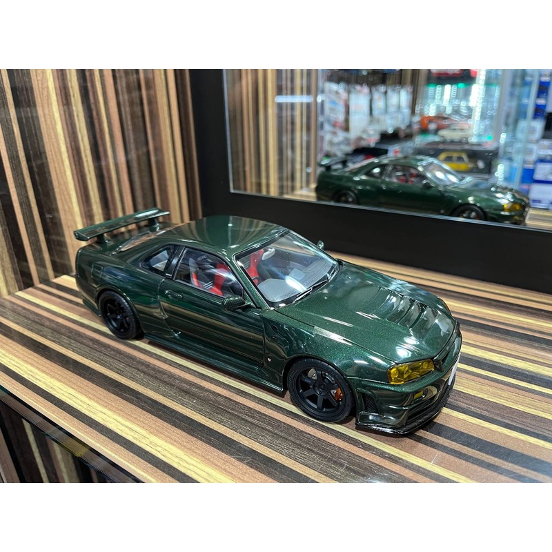 MotorHelix Nissan Skyline GT-R34 Nismo - 1/18 Diecast Model, Full Opening - Dark Green