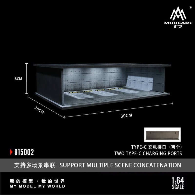 [ETA:  Oct 2025 ] MoreArt 1/64 ABS Underground 02 Parking Lot (MO915002)Size: 30 x 20 x 8cm