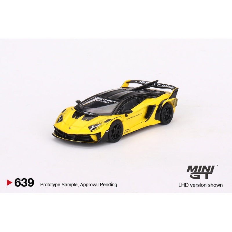 Mini GT 1/64 Lamborghini LB-Silhouette WORKS Aventador GT EVO  Yellow ***In clamshell blisters***