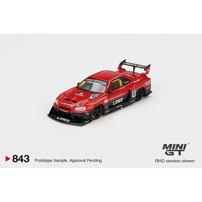 Mini GT 1/64 Nissan LB-ER34 Super Silhouette SKYLINE Red/Black
