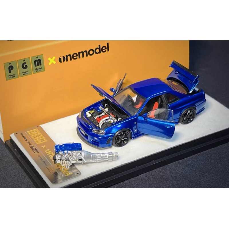 PGM 1/64 Nissan Skyline GT-R R34 Nismo Z-Tune - Metallic Blue
