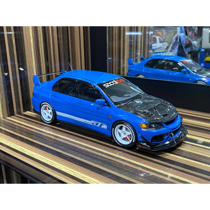 Super A 1/18 Mitsubishi Lancer Evolution IX Diecast Model (Blue)