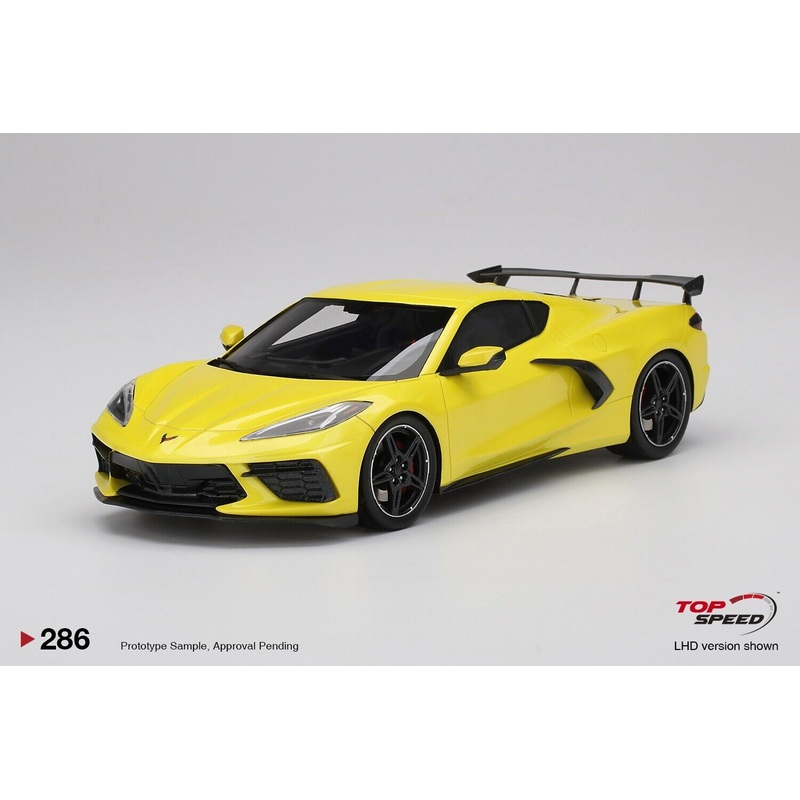 Topspeed 2020 Chevrolet Corvette Stingray Accelerate Yellow Metallic 1:18