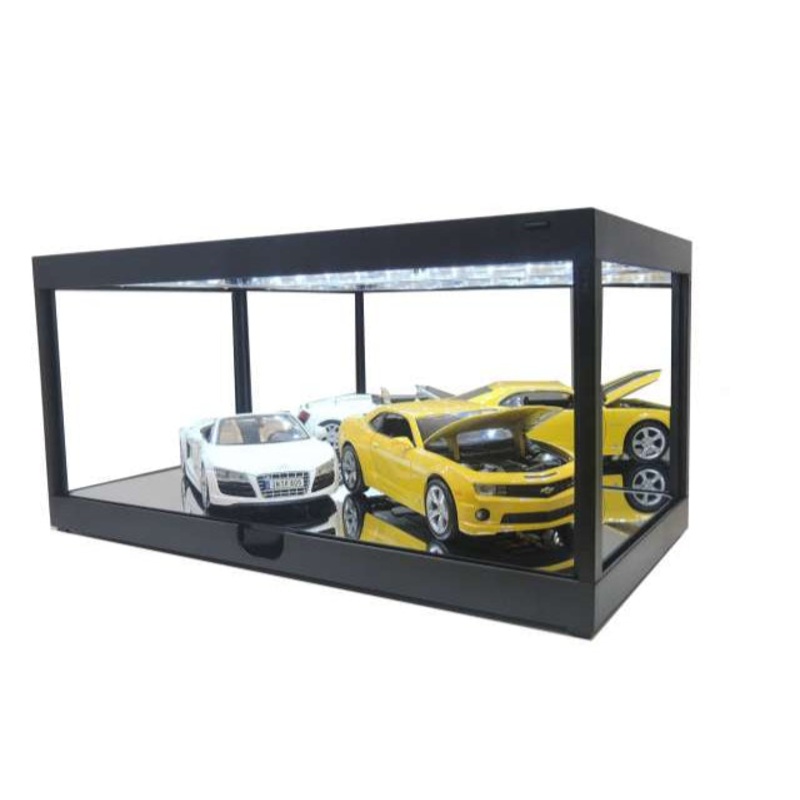Triple 9 LED 14in Display Case w/ Black Frame 1:18