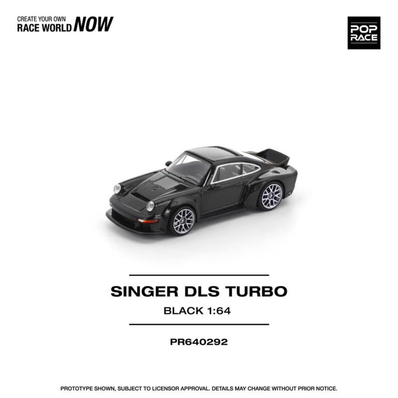 [ETA:  May 2026 ] Pop Race 1/64 Singer 911 DLS Turbo (964) Road Edition Black
