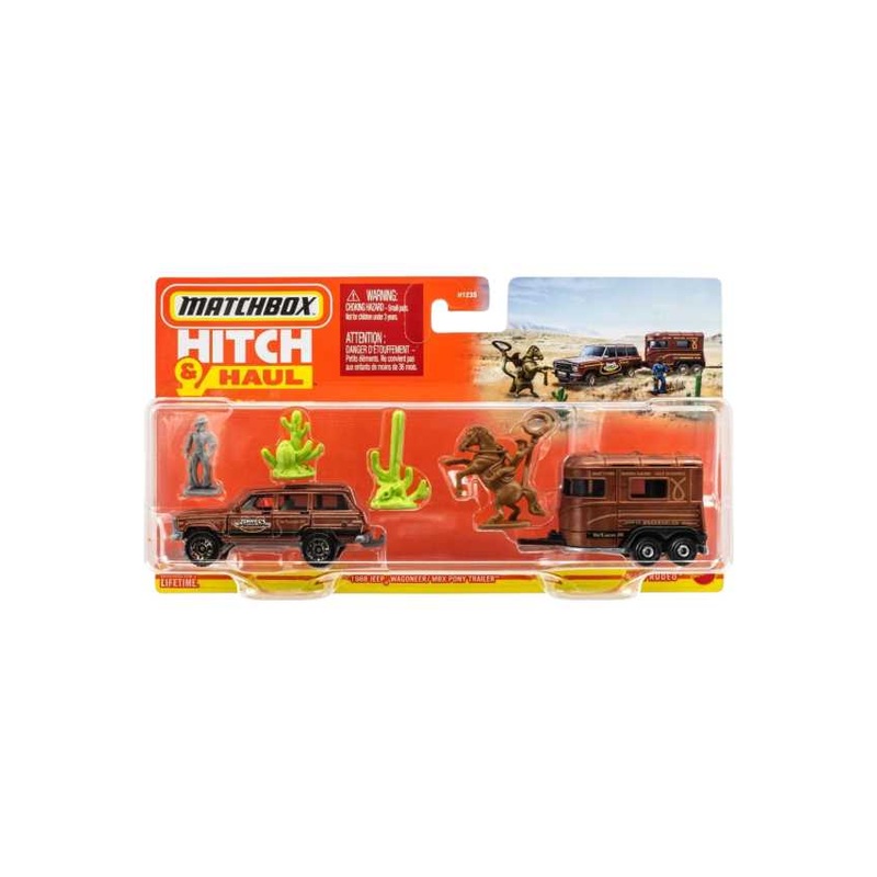 Matchbox Hitch & Haul                1988 Jeep Wagoneer/MBX Pony Trailer Imported