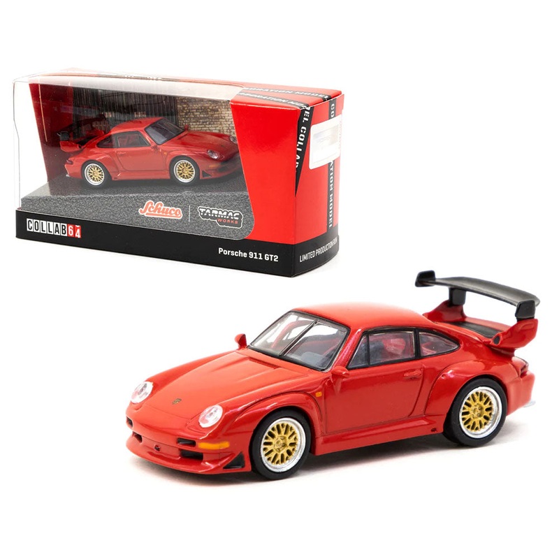Tarmac Works 1/64 Porsche 911 (993) GT2Red