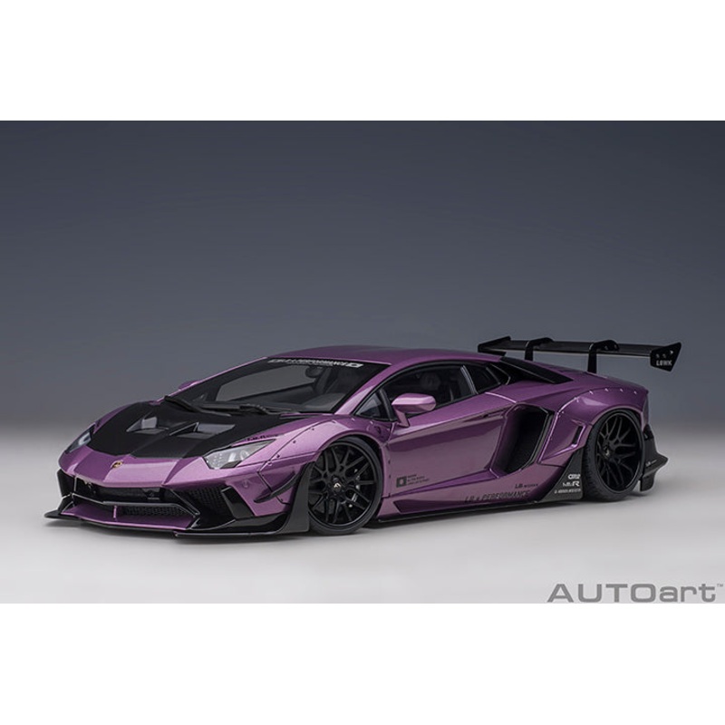 AUTOart Lamborghini Aventador Liberty Walk LB-Works, Limited Edition, Viola SE30 w/ Carbon Fiber Hood 1:18