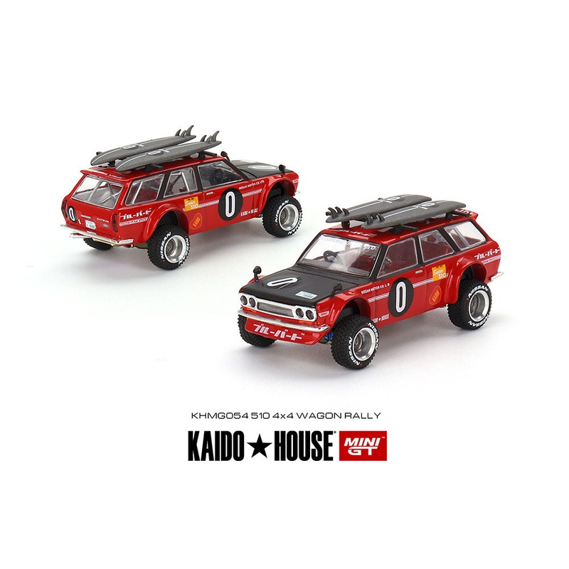 KaidoHouse x Mini GT 1/64 Datsun KAIDO 510 Wagon Kaido GT Surf Safari RS V2  Red  Limited Edition