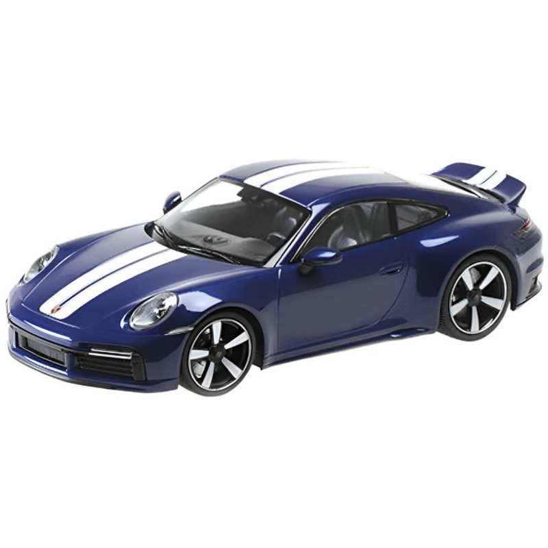 Minichamps 2022 Porsche 911 992 Sport Classic Gentian Blue w/ White Stripes 1:18 SEALED