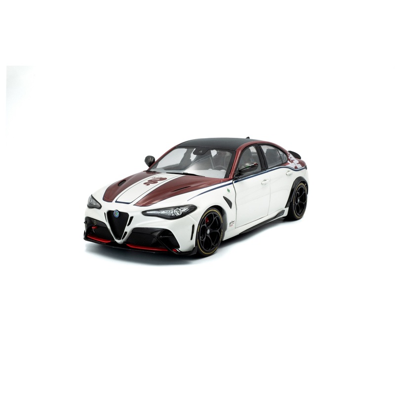 Solido 2023 Alfa Romeo Giulia GTAm White w/ Red 1:18