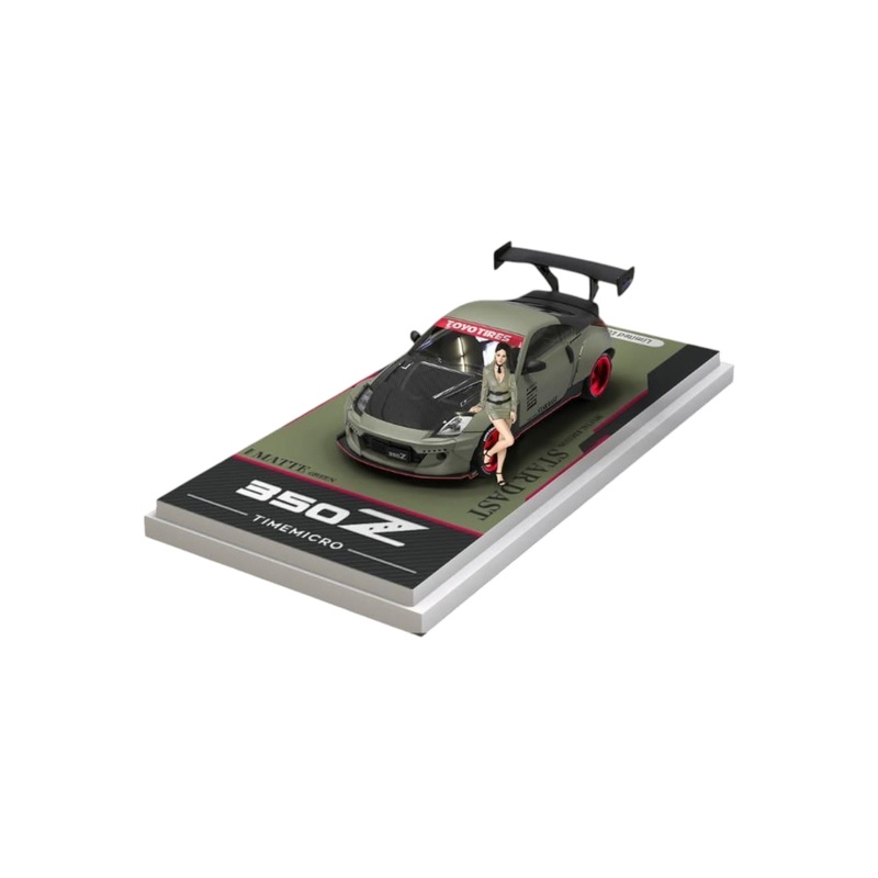Time Micro Nissan 350Z 1:64 Scale (With Acrylic Case and Action Figure)