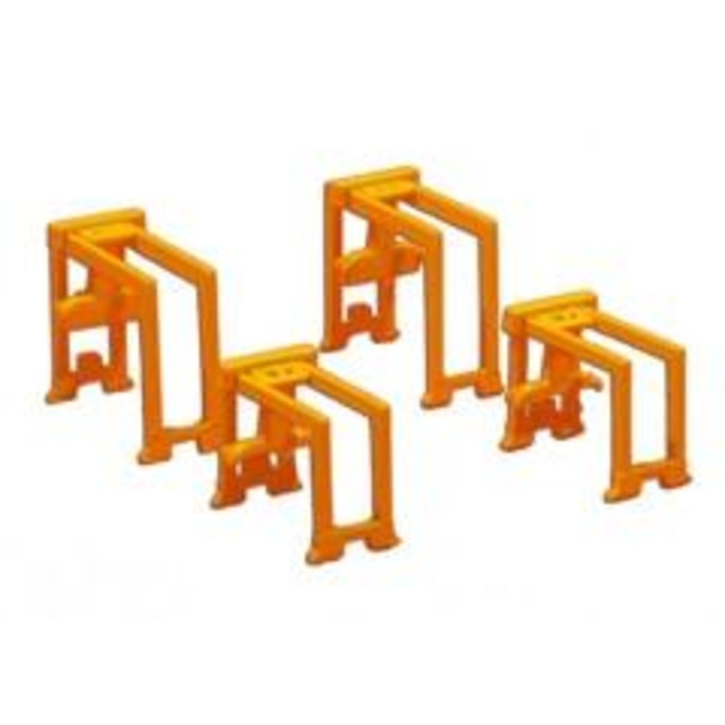 TRIANG Container Gantry Set - 2 x Large + 2 x Small Yellow - 1:1200 Scale
