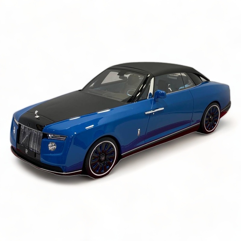 1/18 Rolls-Royce BOAT TAIL Blue Scale Model Car