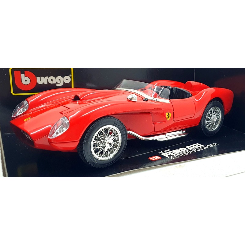 Burago 1/18 Scale Diecast 3007 - 1957 Ferrari 250 Testa Rossa - Red