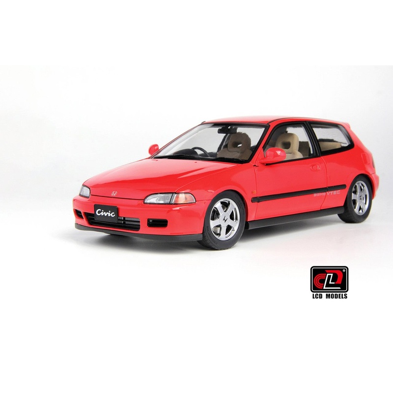 LCD 1993 Honda Civic SiR II EG6 V-Tech Hatchback Red 1:18