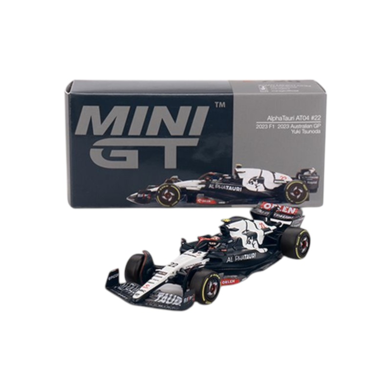 Mini GT AlphaTauri AT04 2023 F1 2023 Australian GP Yuki Tsunoda 1:64 Scale