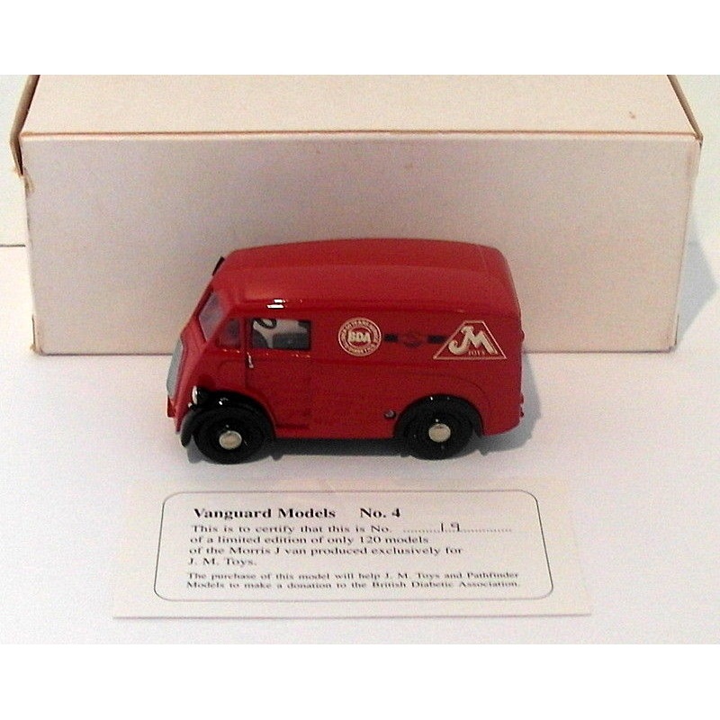 Pathfinder Vanguard 1/43 Scale VAN4 - Morris J Type Van 1 Of 120 Red JM Toys