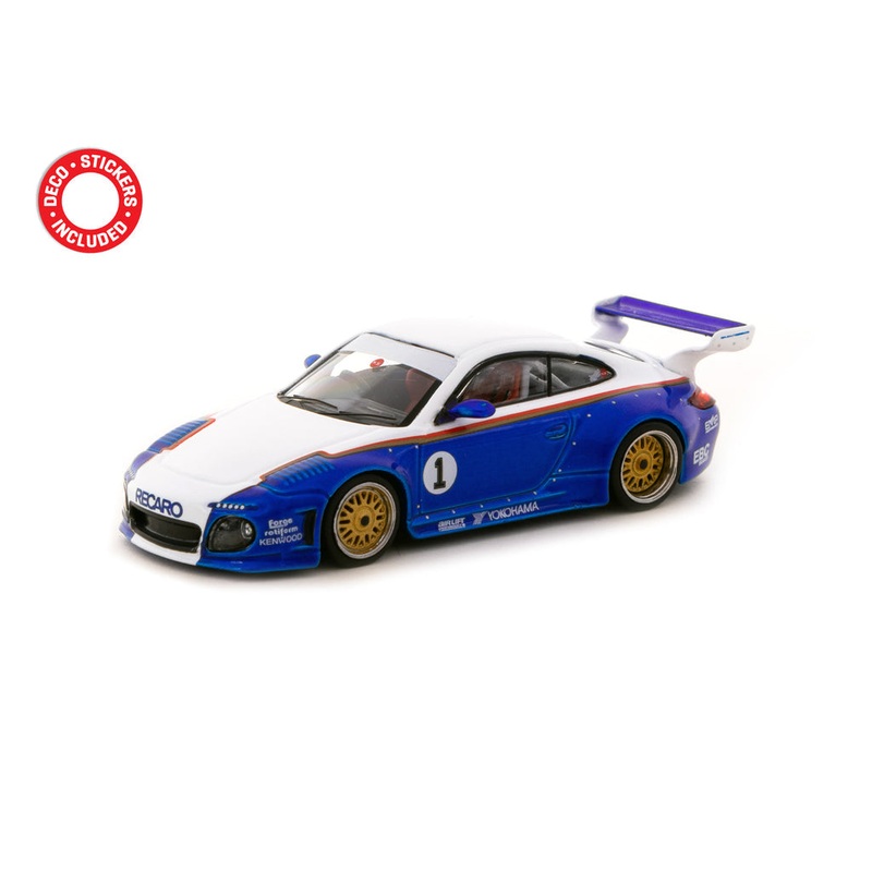 Tarmac Works 1/64 Old & New 997 Blue / White Decal included
