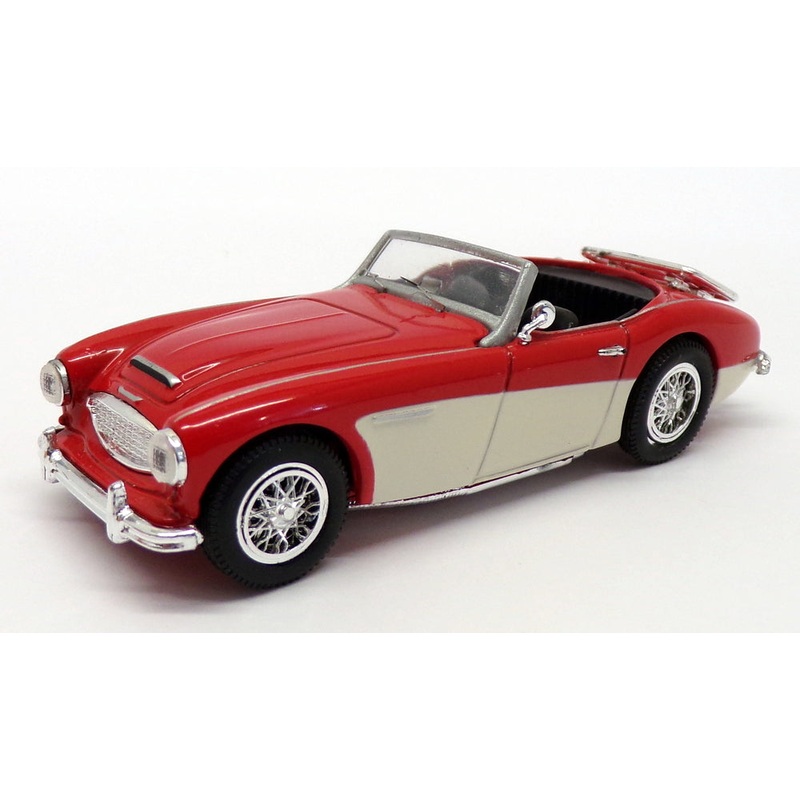 Vanguards 1/43 Scale Model Car VA51000 - Austin Healey Open Top - Red/Ivory