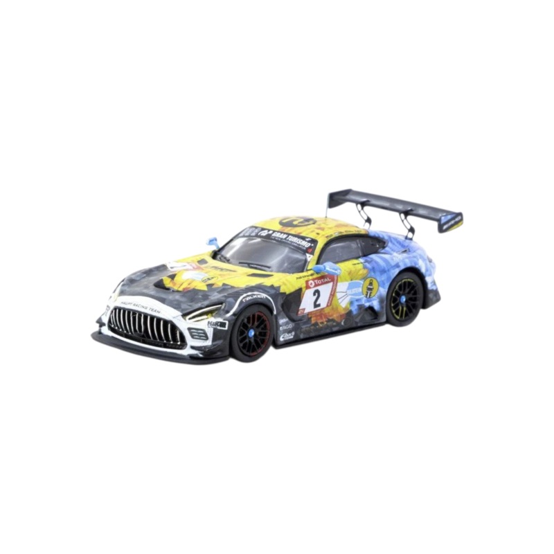 Tarmac Works Mercedes-AMG GT3 Nurburgring 24H 2020 Y.Buurman/P.Ellis/H.Haupt 1:64 Scale (With Acrylic Case)