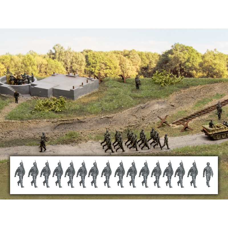 Figures soldiers Wehrmacht marching 16x 