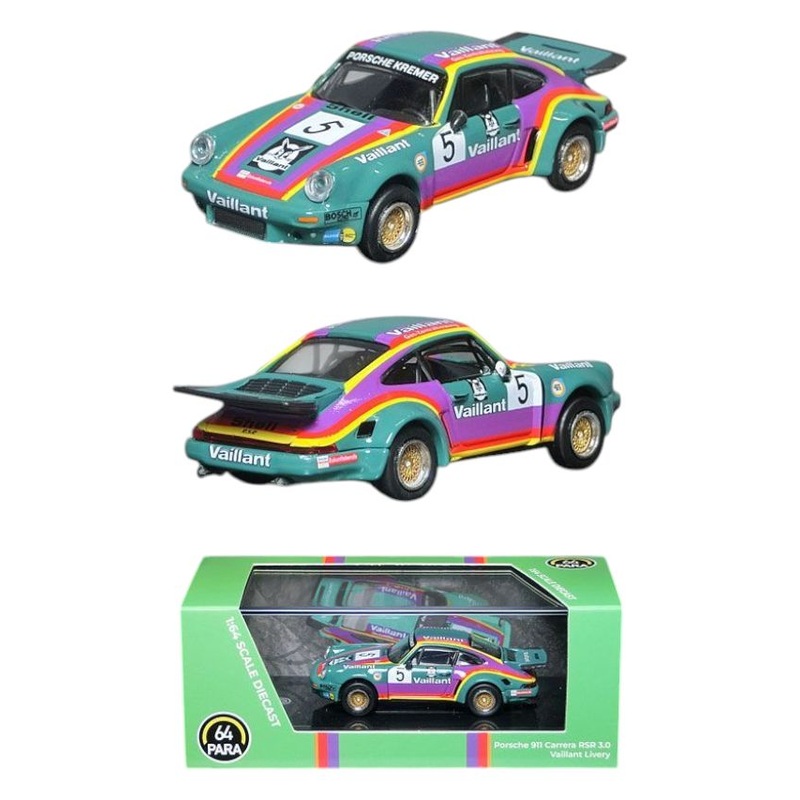 Para64 Porsche 911 Carrera RSR 3.0 Vaillant Livery 1:64 Scale Diecast