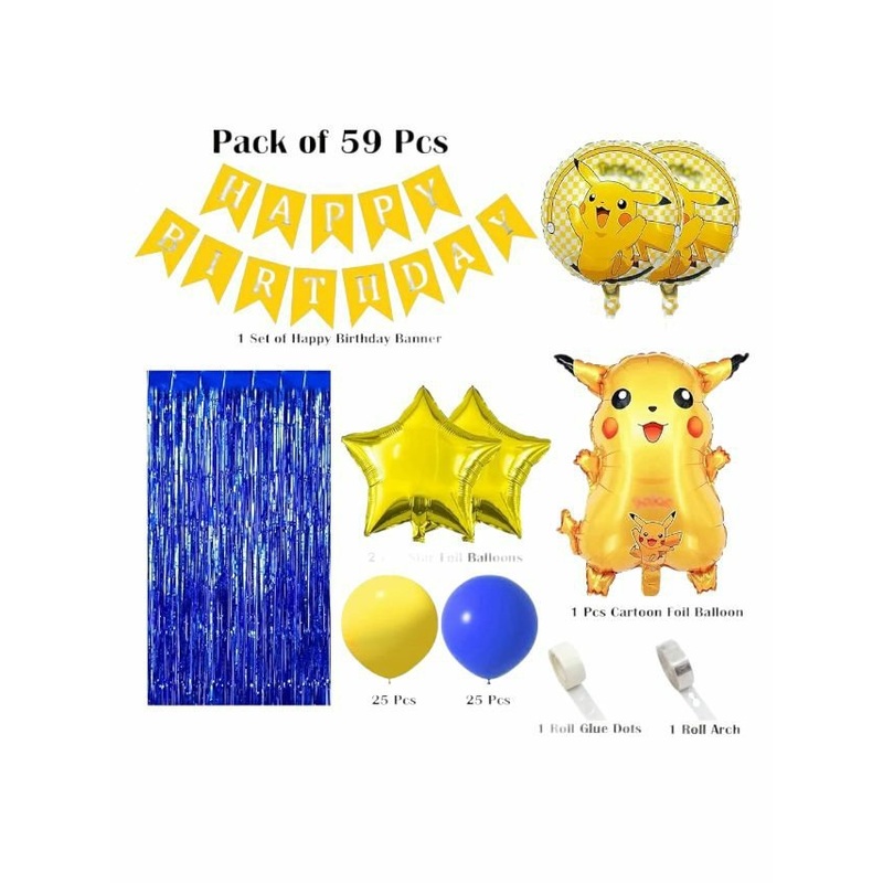 Pokemon Birthday Theme Baloom Decoration Combo Pack