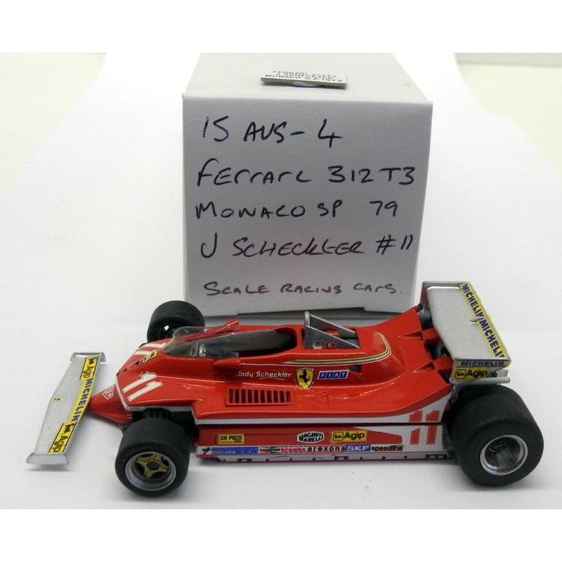 Scale Racing Cars 1/43 Scale built kit 15AUG4 Ferrari 312 T3 Monaco 79 Scheckter