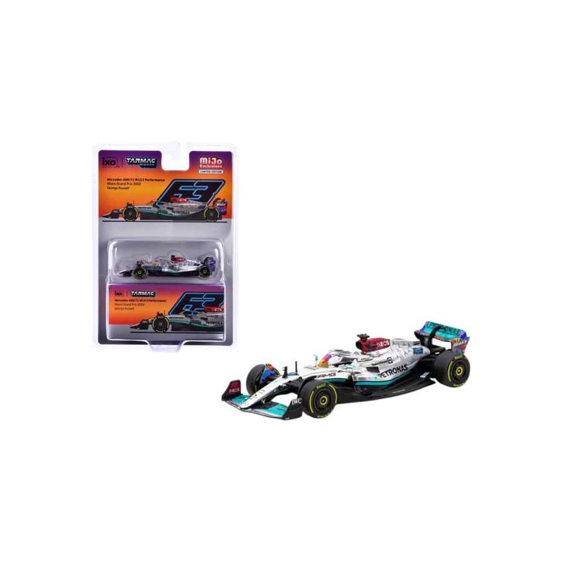 Tarmac Works Mercedes -amg f1 W13 E performance miami grand prix 2022 George Russell imported collection 1:64