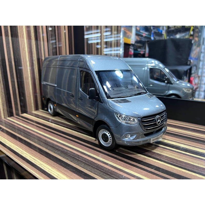 1/18 Diecast Mercedes-Benz Sprinter Grey Norev Scale Model Car