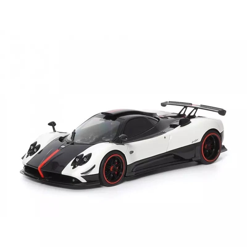 Almost-Real 2009 Pagani Zonda Cinque Coupe Bianco Benny White & Carbon 1:18