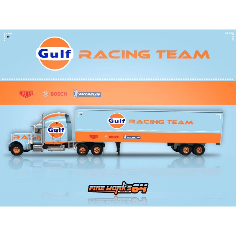 Fine Works 1/64 Peterbilt 379 Class 8 Truck - Gulf