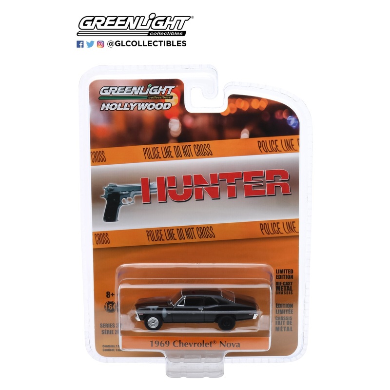 Greenlight 1:64 Hollywood Series 28 - Hunter (1984-91 TV Series) - 1969 Chevrolet Nova Police