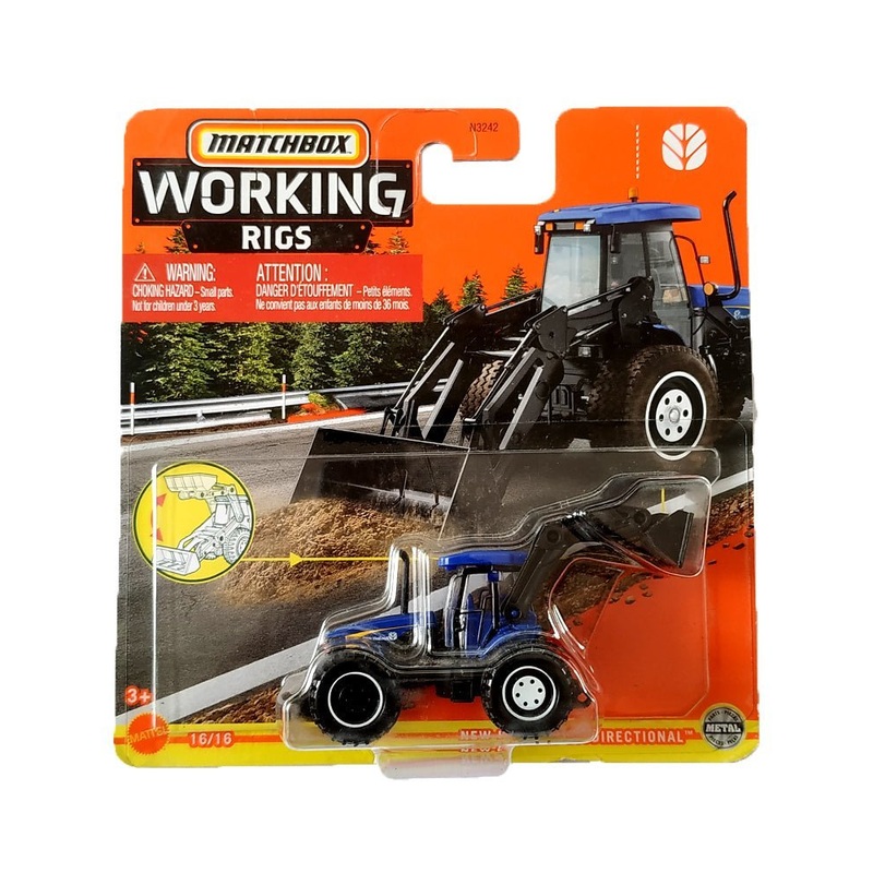 Matchbox Working Rigs New Holland Biodirectional - Blue - 2020 Card