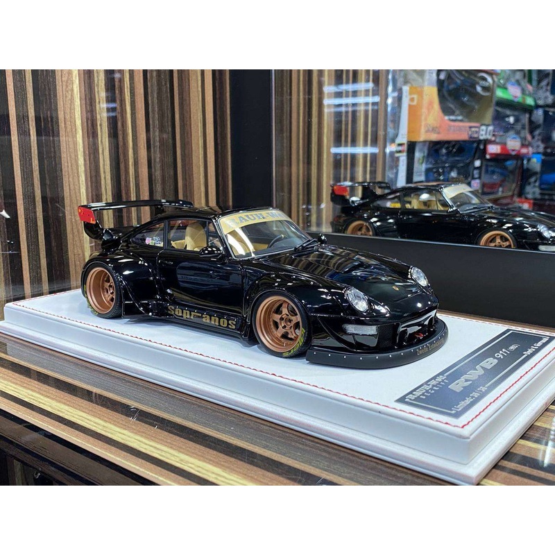 1/18 Davis & Giovanni Porsche RWB 911 (993) - Black Model Car