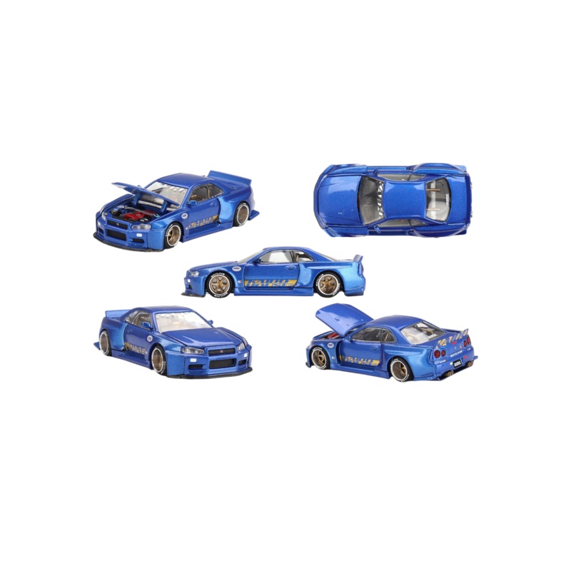 Mini GT Kaido House Nissan Skyline GT-R (R34) Kaido Works Shinjuku V2 1:64 Scale