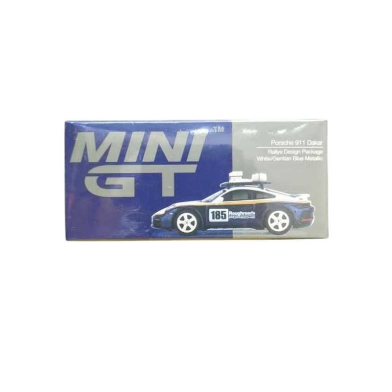 Mini GT Porsche 911 Dakar Rallye Design Package White/Gentian Blue Metallic