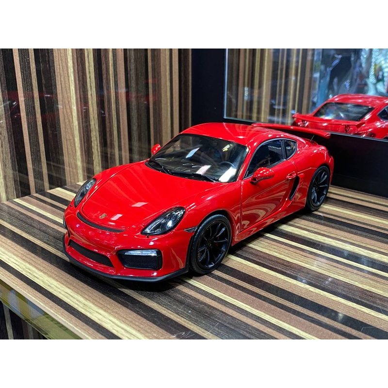 Porsche Cayman GT4 Schuco [1/18 Diecast Red]