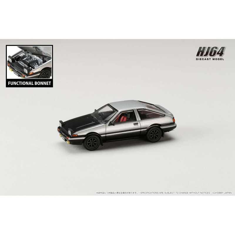 Hobby Japan 1/64 Toyota SPRINTER TRUENO GT APEX (AE86) JDM Style with CARBON BONNET