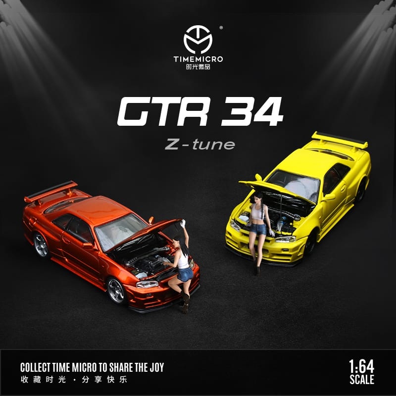 Time Micro 1/64 R34 Z-Tune Orange/Yellow
