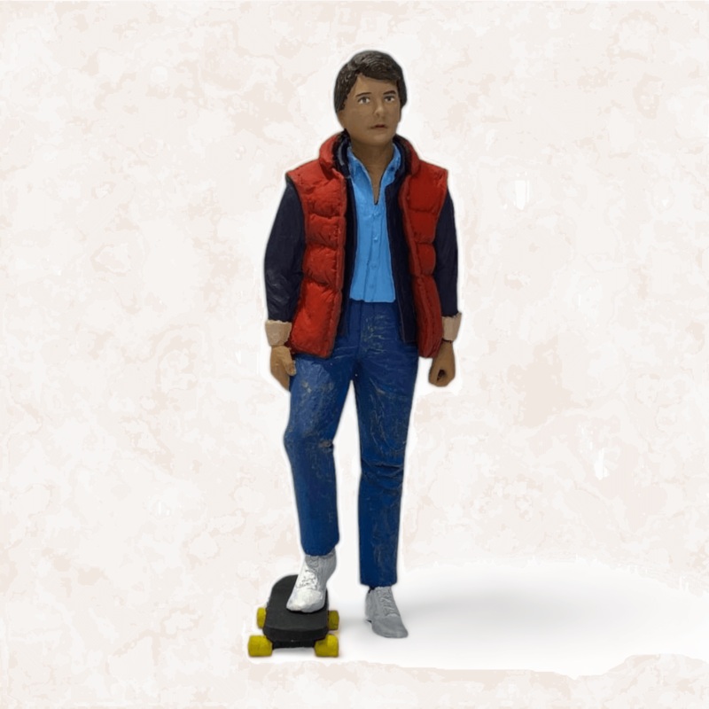Figure Marty McFly and Scateboard Back to the Future red/black by SF 1/18 (1of500)